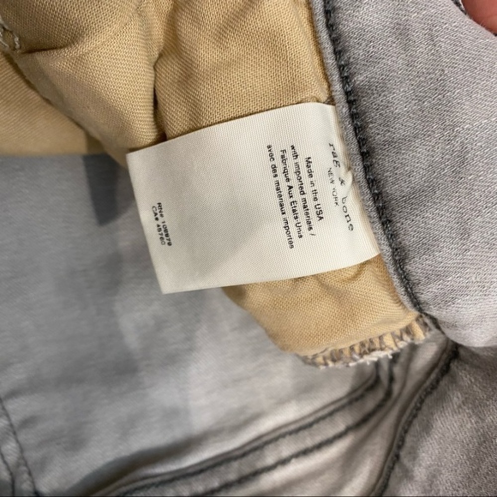 rag & bone Skinny Jeans in Olive Gray - Picture 9 of 14